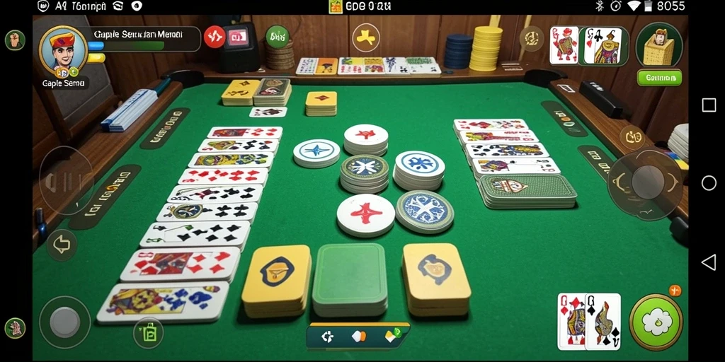 Screenshot gameplay seru dari game Gaple 8055.