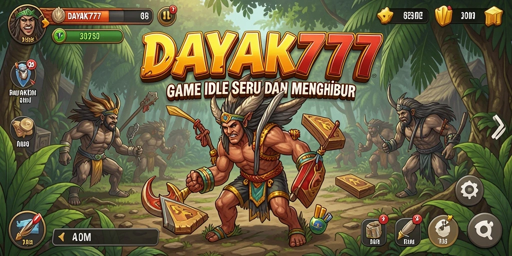Tampilan gameplay <strong>DAYAK777</strong> yang seru dan menawan, menarik perhatian pemain.