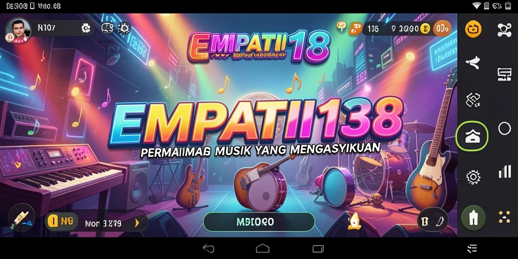 Tampilan gameplay EMPATI138 yang menampilkan pemain berinteraksi dengan musik.