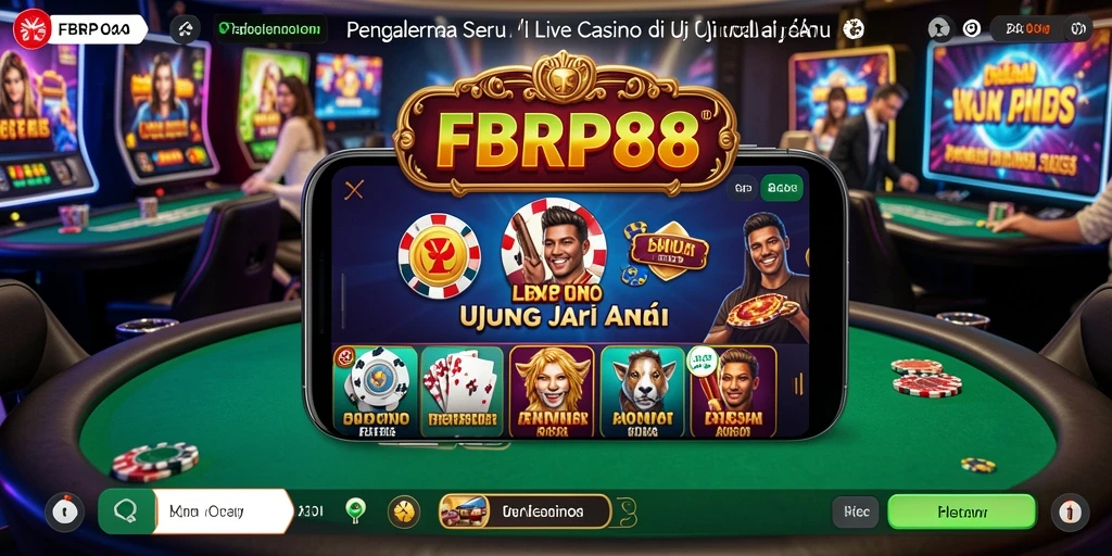 Tangkapan layar gameplay FBRP88 menampilkan dealer langsung dan suasana kasino yang mendebarkan.