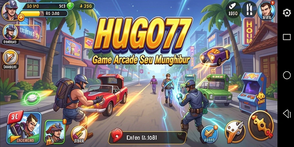 Tampilan menarik dari gameplay HUGO77 yang menyenangkan.
