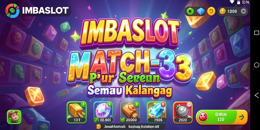 Gameplay Match-3 yang seru dan menyenangkan di IMBASLOT.