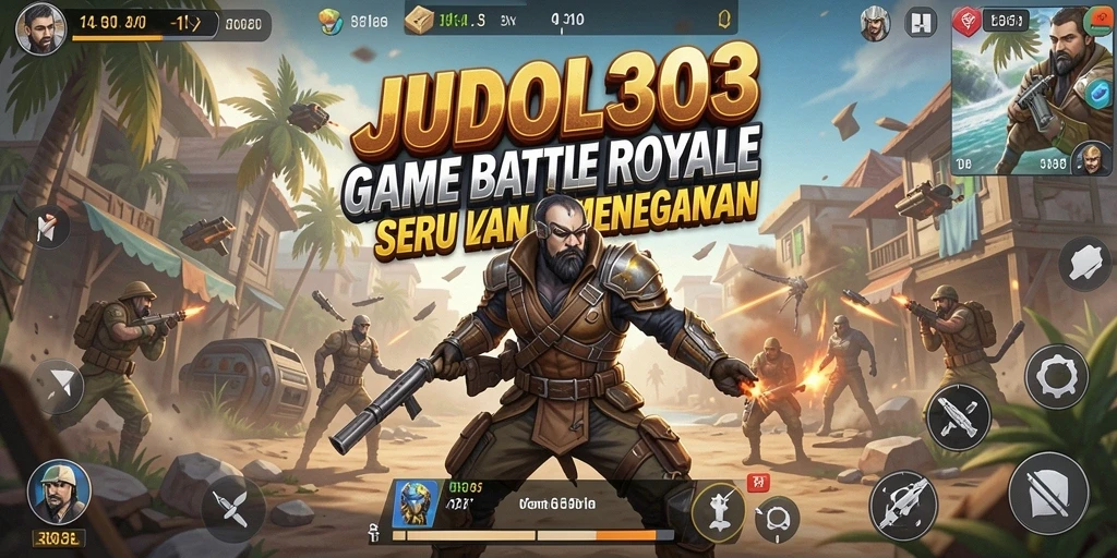 Screenshot JUDOL303 menampilkan aksi seru di arena Battle Royale.