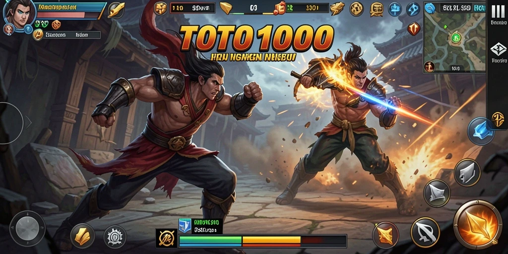 Tampilan gameplay seru dan aksi mendebarkan di TOTO1000.
